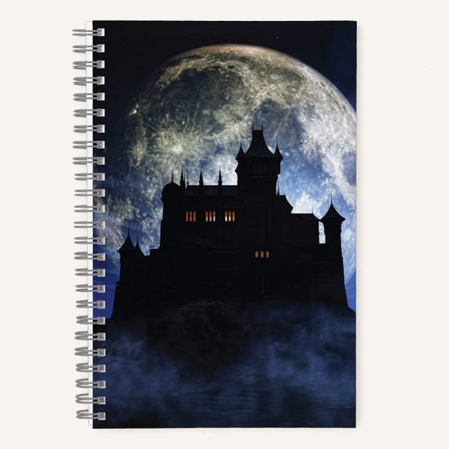 Cuaderno Castillo de fantasía durante la noche (Anverso)