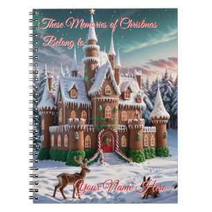 Cuaderno Castillo de Gingerbread del Bosque de los Navidade