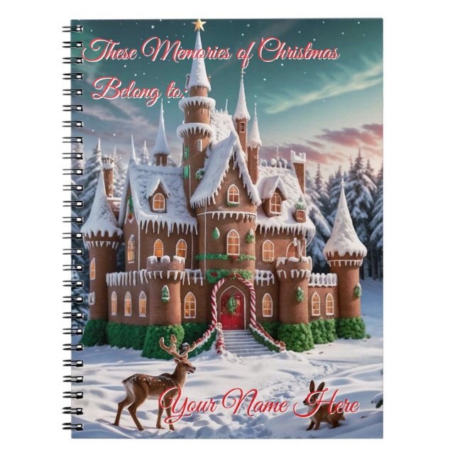 Cuaderno Castillo de Gingerbread del Bosque de los Navidade (Frente)