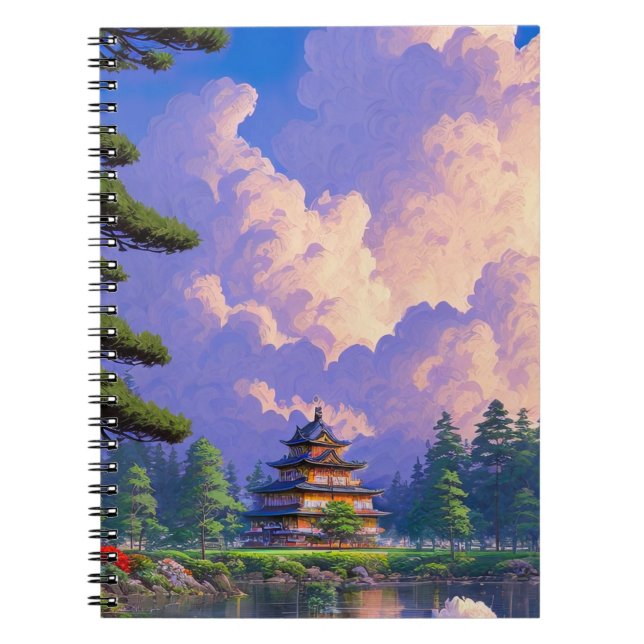 Cuaderno Castillo de madera japonesa cerca del encantador l (Frente)