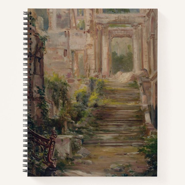Cuaderno Castillo de Saint-Cloud Ruins Stairs (Anverso)