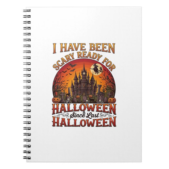 Cuaderno Castillo Embrujado de Halloween Listo para Asustar (Frente)