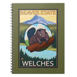 Cuaderno Castor y capilla del Mt. - Welches, Oregon