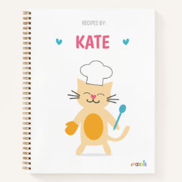 Cuaderno Cat Chef Personalized Kids Recipe
