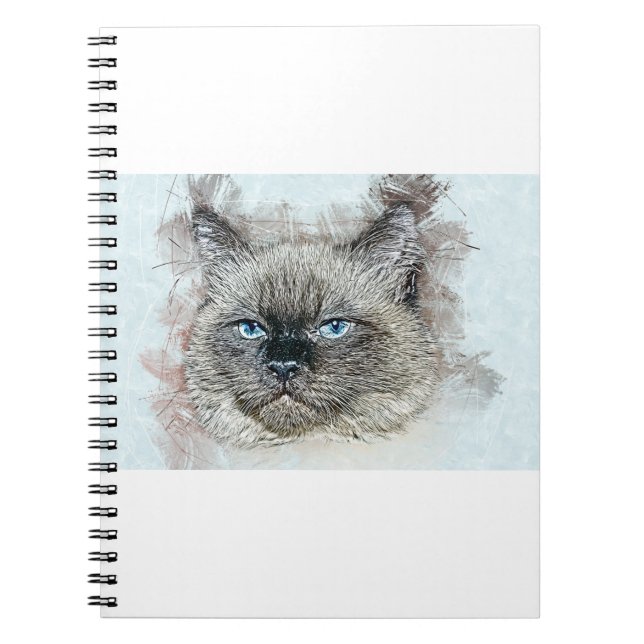Cuaderno Cat Feline Kitten Mascota Head Rag Doll Cat Cute (Frente)