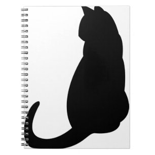 Cuaderno Cat Kitten Sitting Silhouette contorno negro