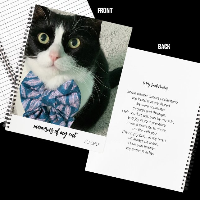 Cuaderno Cat Loss Memorial Memory Photo Poem Journal (Subido por el creador)