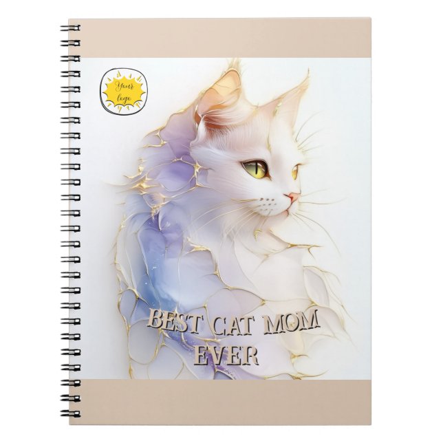 Cuaderno Cat lover Mom Photo  orange (Frente)