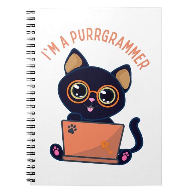 Cuaderno Cat Lovers Soy un programador de purrgrammer (Frente)