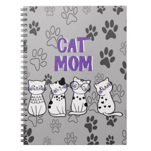 Cuaderno Cat Mom y Paws Notebook