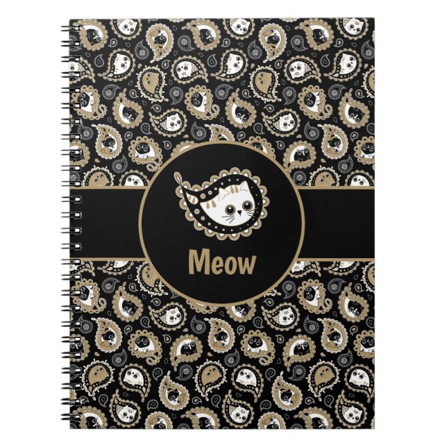 Cuaderno Cat Paisley (Frente)