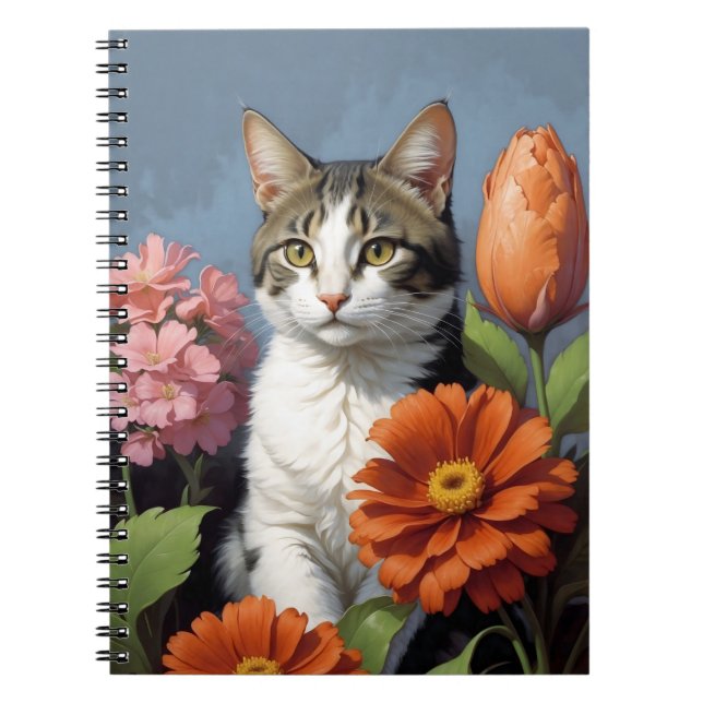 Cuaderno cat with flowers (update) (Frente)