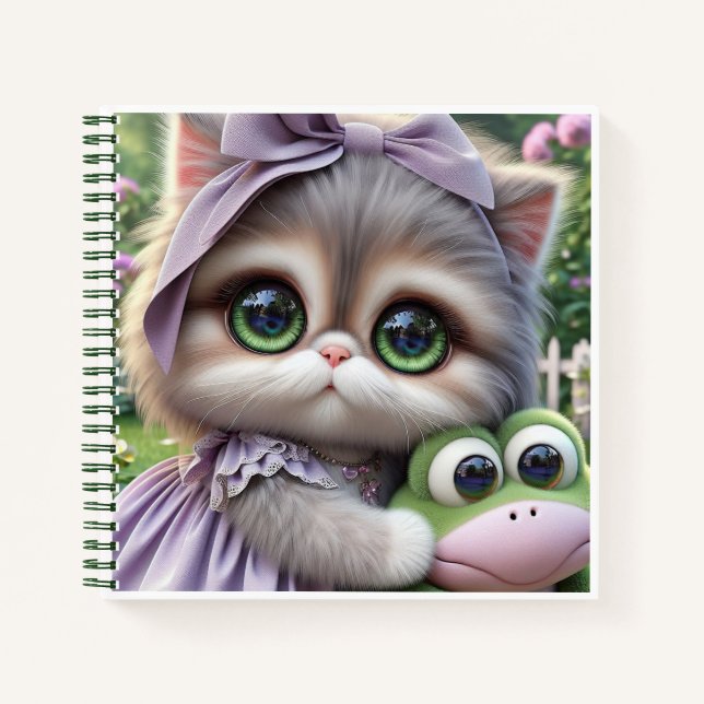 Cuaderno Cat with Frog, by Natasha Us   (Anverso)