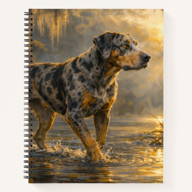 Cuaderno Catahoula Sunrise | Arte de Perro de Caza | Libret (Anverso)