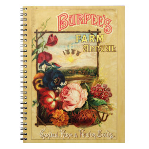 Cuaderno Catálogo de semillas de Burpee 1888