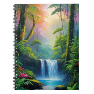 Cuaderno Catarata de la selva tropical profunda