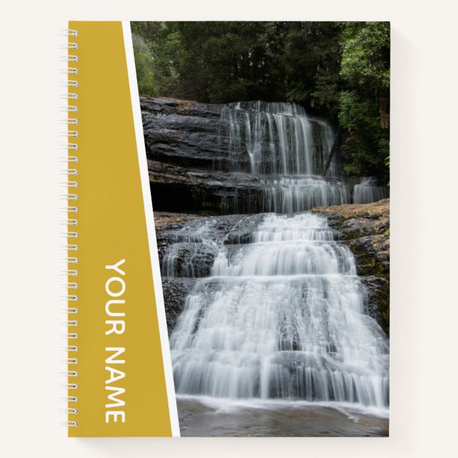 Cuaderno Catarata Tahmania Australia, Oro (Anverso)