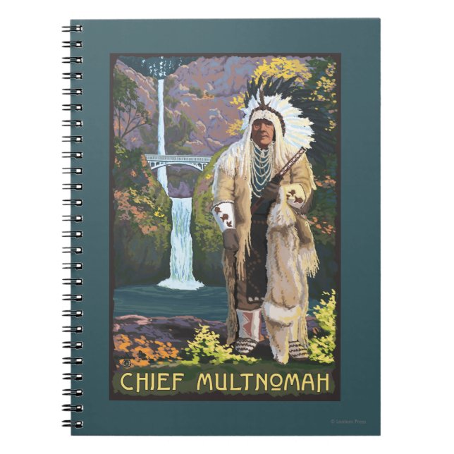 Cuaderno Cataratas Multnomah, OregonChief Multnomah (Frente)
