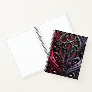 Cuaderno Catedral de Rosa gótica Bloc de notas espiral