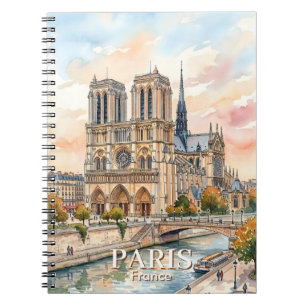 Cuaderno Catedral Notre Dame de París Acuarela Viajes