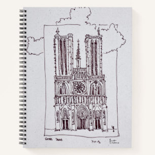 Cuaderno Catedral Notre-Dame de París Isla de la Cité