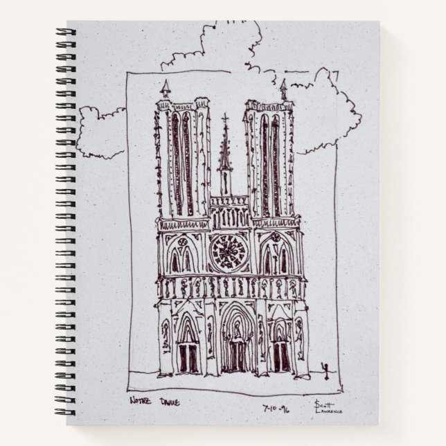 Cuaderno Catedral Notre-Dame de París | Isla de la Cité (Anverso)