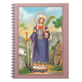 Cuaderno Caterina de Alejandría con vestimenta egipcia