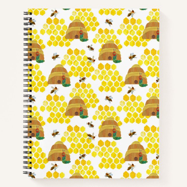Cuaderno Caterpillar de Hambre | Guardar el patrón de abeja (Anverso)