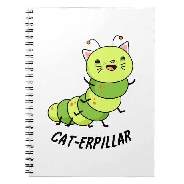 Cuaderno Caterpillar Funny Bug Juego de Palabras (Frente)