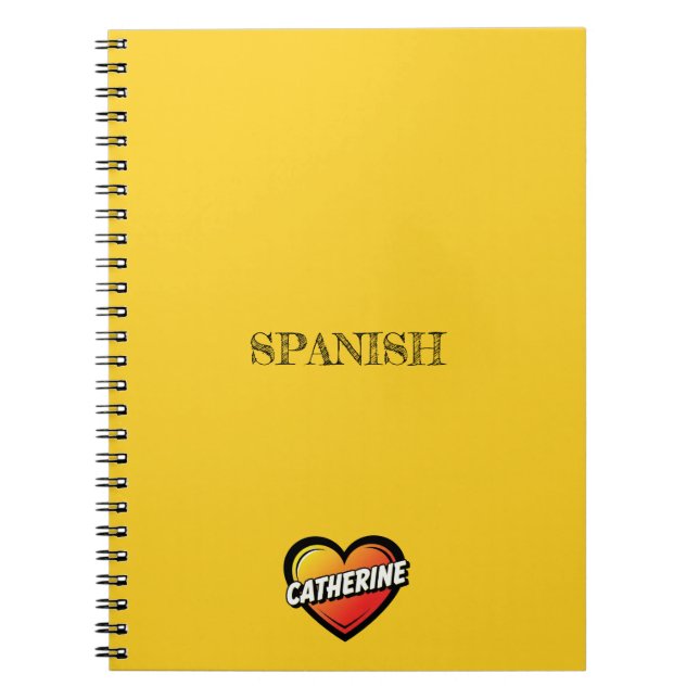 Cuaderno Catherine Heart Yellow (Frente)