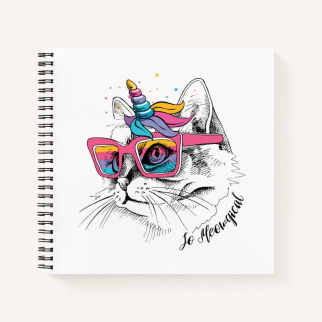 Cuaderno Caticorn | Tan Meowgical (Anverso)