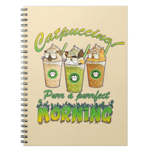 Cuaderno Catpuccino - Purr una mañana perfecta Gato de co