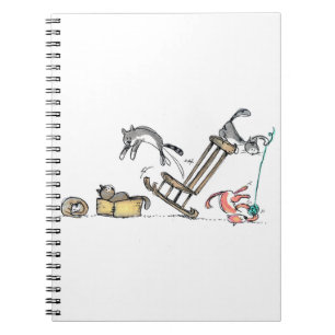 Cuaderno Cats Cats Playing Pets Animals Feline Drawing