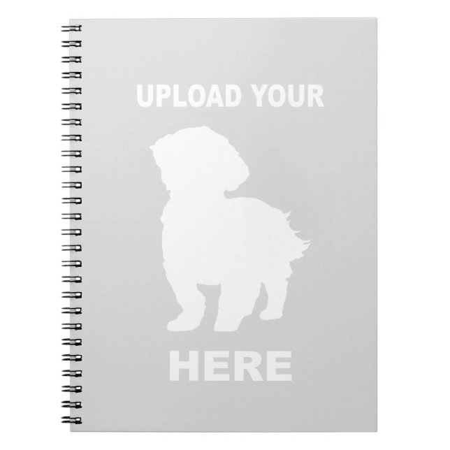 Cuaderno Cavachon Notebook, sube tu foto de perro (Frente)