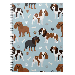 Cuaderno Cavalier King Charles Spaniel Paws and Bones