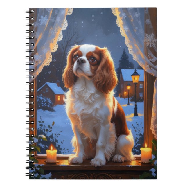Cuaderno Cavalier King con vacaciones de Navidades alumbrad (Frente)