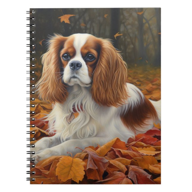 Cuaderno Cavalier King en otoño se inspira en las hojas de  (Frente)