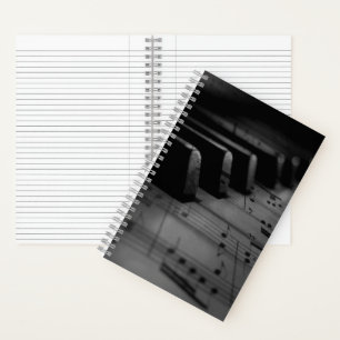 Cuaderno Cayos de piano musicales en bolsa