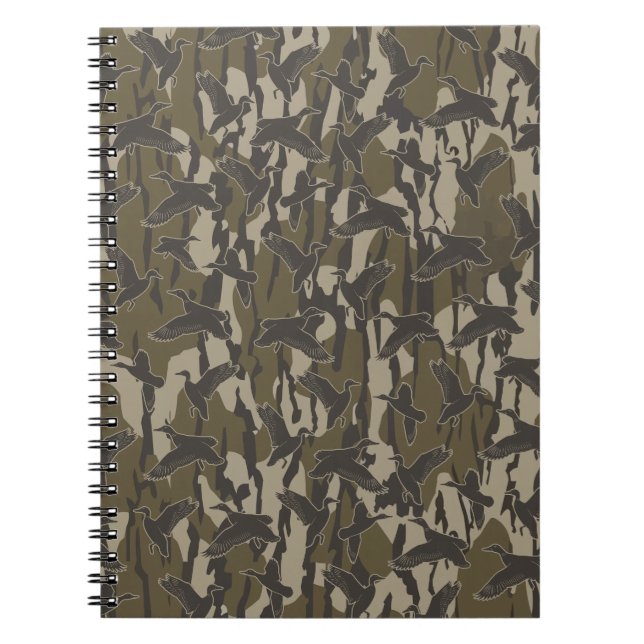 Cuaderno Caza de aves acuáticas: cazadores de pavos de camo (Frente)