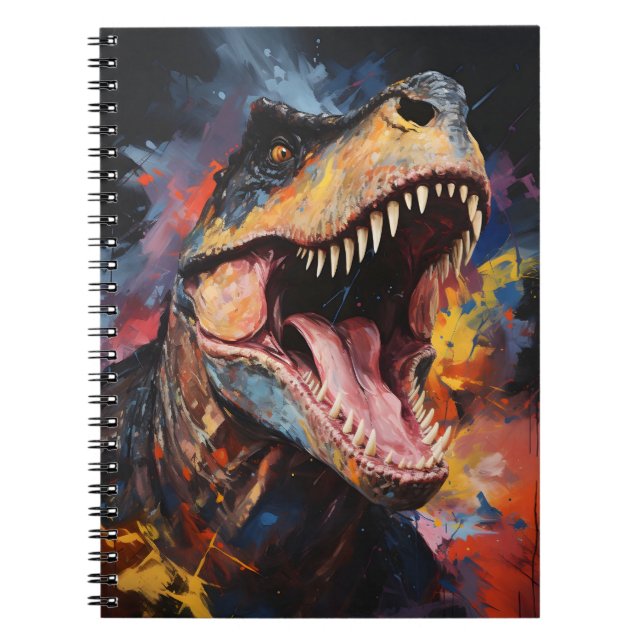 Cuaderno Caza de dinosaurio favorito de animales prehistóri (Frente)