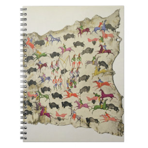 Cuaderno Caza del búfalo (pigmento en alce-piel)