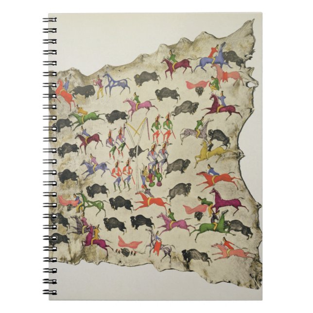 Cuaderno Caza del búfalo (pigmento en alce-piel) (Frente)