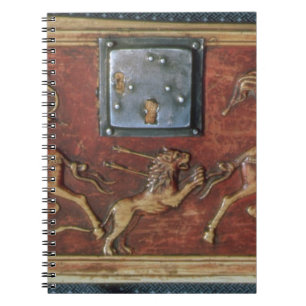 Cuaderno Caza del león, placa de un ataúd bizantino, 11mo