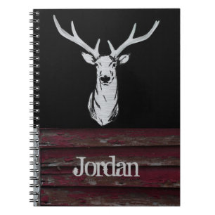 Cuaderno Caza Rustica de Venados Cazadores Nombra Antlers