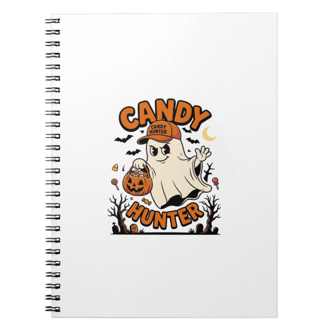 Cuaderno Cazador de dulces Halloween Fantasma Calabaza Cube (Frente)