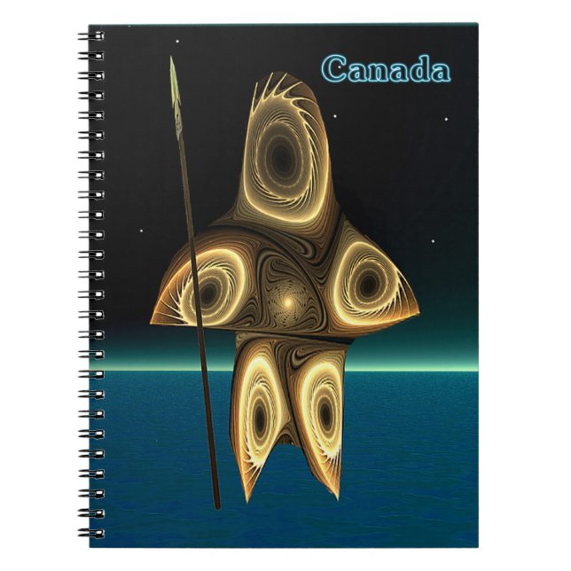 Cuaderno Cazador inuit fractal (Frente)