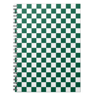 Cuaderno Cazador Verde y Cuadros Blancos