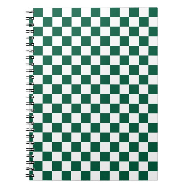 Cuaderno Cazador Verde y Cuadros Blancos (Frente)