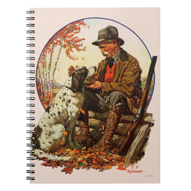 Cuaderno Cazador y perro de aguas (Frente)