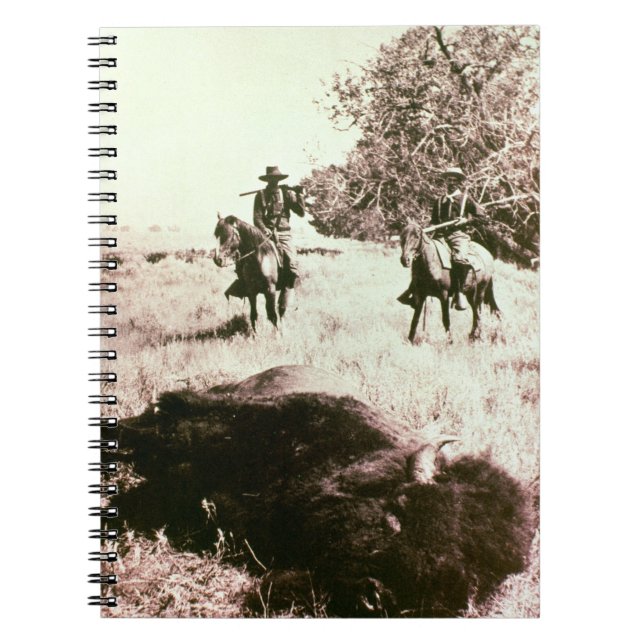 Cuaderno Cazadores del bisonte americano (foto de b/w) (Frente)